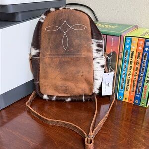 Cowhide Sling Backpack NWT